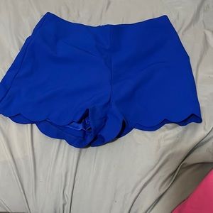 blue dressy shorts